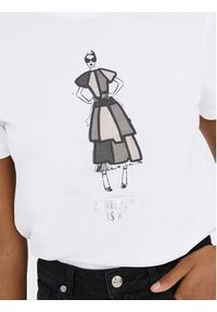 only - ONLY T-Shirt Emma 15329752 Biały Regular Fit. Kolor: biały. Materiał: bawełna #7