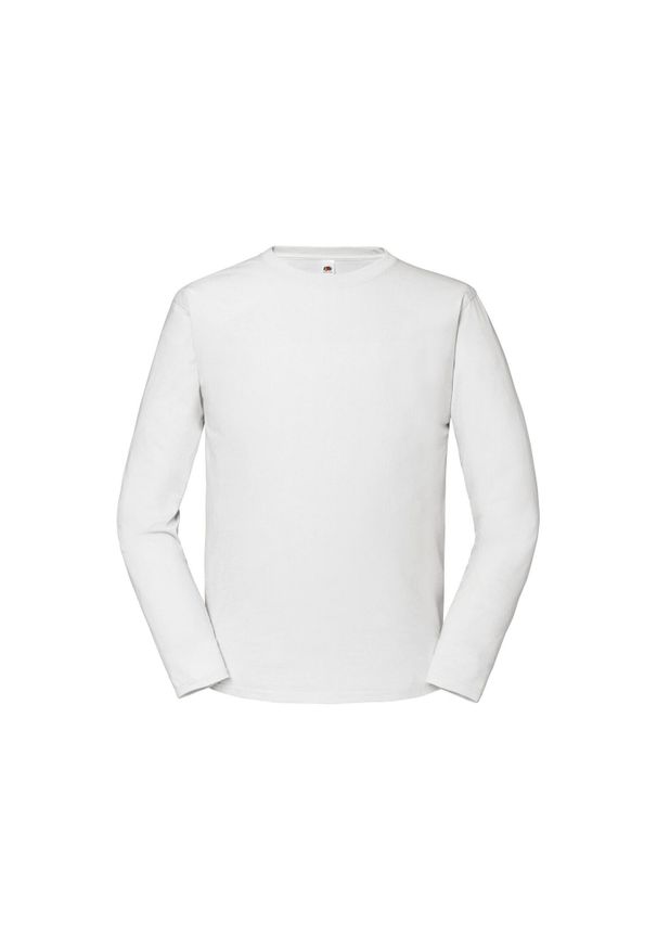 FRUIT OF THE LOOM - Koszulka Z Długim Rękawem Unisex Adult Iconic 190. Kolor: biały. Długość rękawa: długi rękaw. Długość: długie