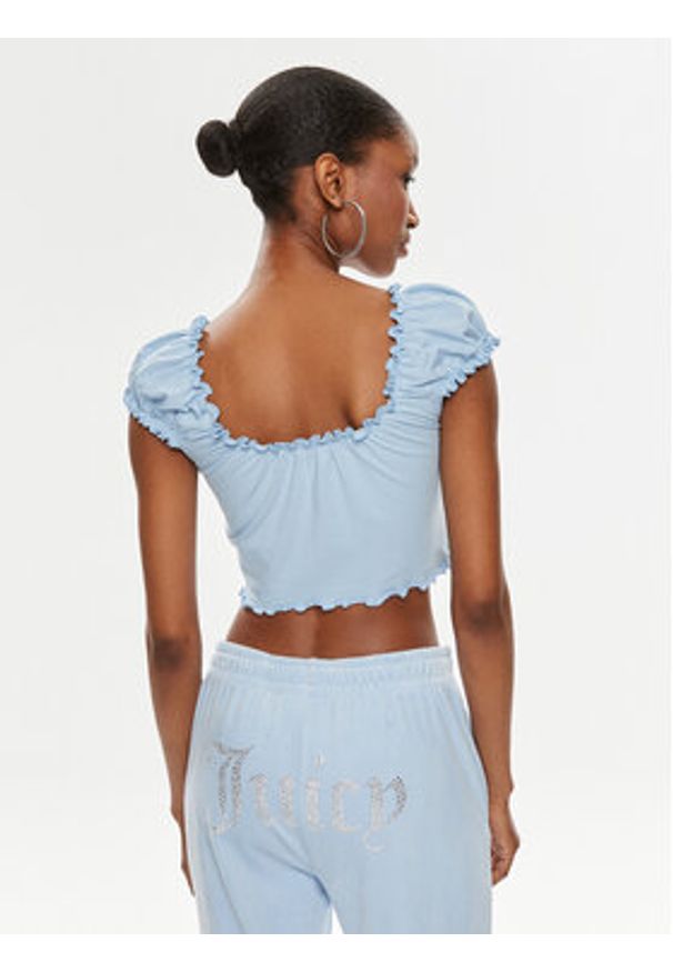 Juicy Couture Bluzka Brodie JCWCT23309 Błękitny Regular Fit. Kolor: niebieski. Materiał: bawełna