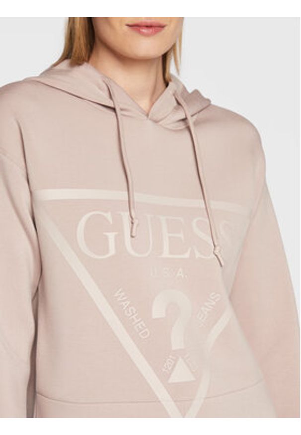 Guess Bluza New Alisa V2YQ08 K7UW2 Beżowy Relaxed Fit. Kolor: beżowy. Materiał: wiskoza