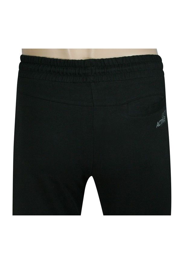 Pako Jeans - Spodnie Dresowe Czarne z Kieszonkami na Zamek, Sportowe, Męskie, ze Ściągaczami -PAKO JEANS. Kolor: czarny. Materiał: bawełna. Styl: sportowy
