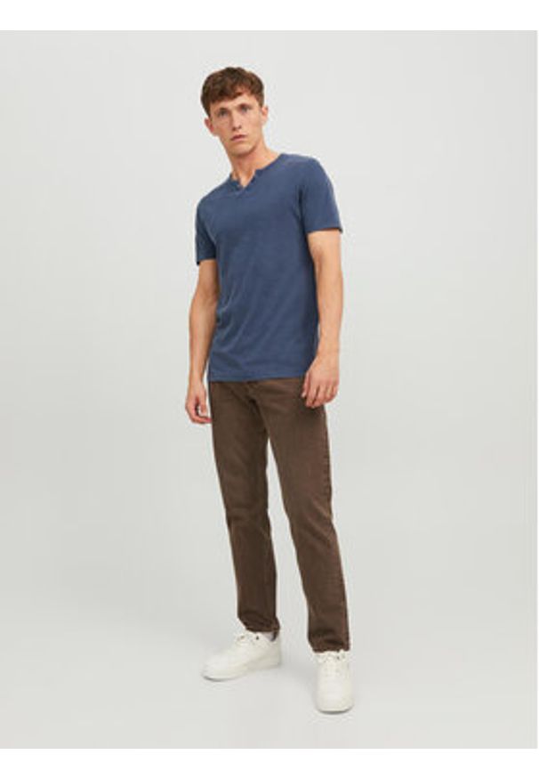 Jack & Jones T-Shirt Split 12164972 Granatowy Standard Fit. Kolor: niebieski. Materiał: bawełna