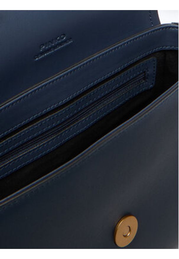 Pinko - PINKO Torebka Saddle Mini PE PLTT 103831 A1ZX Niebieski. Kolor: niebieski. Materiał: skórzane