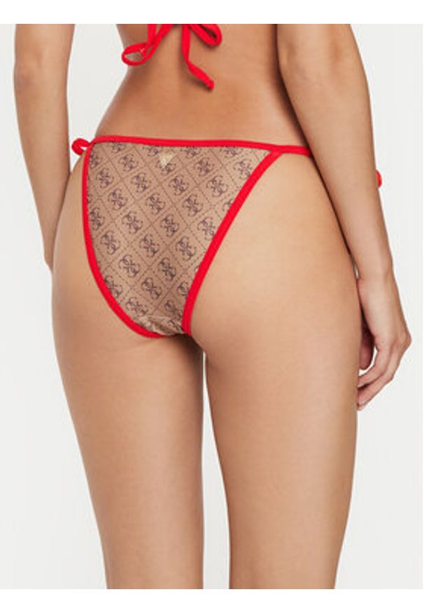 Guess Dół od bikini E4YO06 MC04R Brązowy. Kolor: brązowy. Materiał: syntetyk