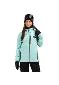 SIROKO - Damska kurtka snowboardowa Sporty zimowe W2-W Senja. Kolor: niebieski. Materiał: softshell, materiał. Sezon: zima. Sport: snowboard