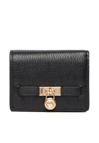 MICHAEL Michael Kors Mały Portfel Damski 32F5GNXD1L Czarny. Kolor: czarny. Materiał: skóra