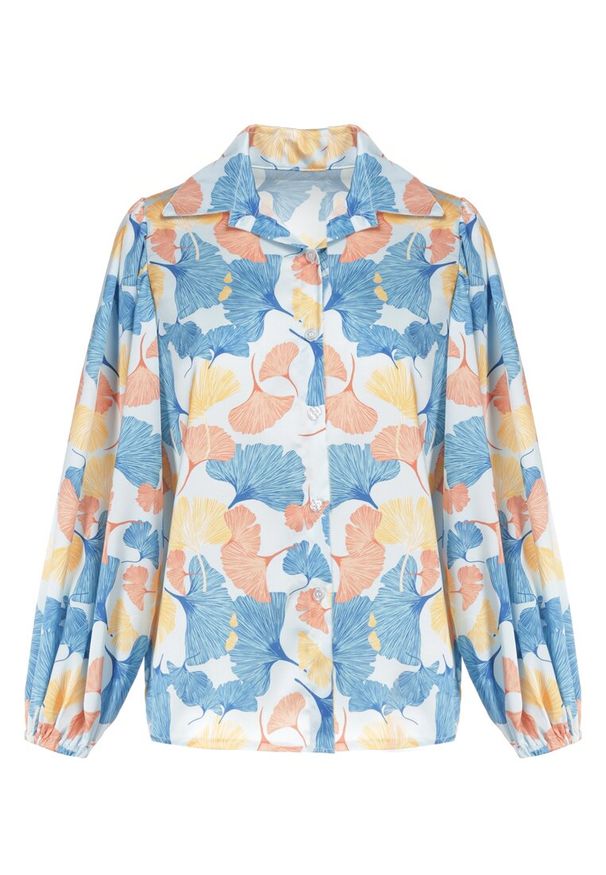 Born2be - Niebieska Koszula Orilea. Okazja: na co dzień. Kolor: niebieski. Długość rękawa: długi rękaw. Długość: długie. Wzór: kolorowy. Styl: casual