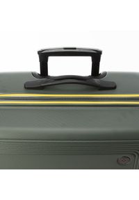 Wittchen - Średnia walizka z ABS-u delikatnie żłobiona. Kolor: zielony. Materiał: guma. Wzór: kolorowy #4