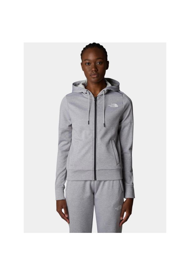 Bluza z kapturem damska The North Face W Reaxion F/Z. Typ kołnierza: kaptur. Kolor: szary