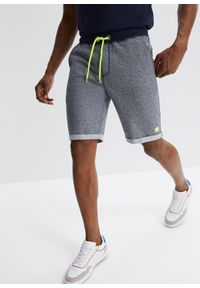 bonprix - Bermudy dresowe regular fit. Kolor: niebieski. Materiał: dresówka. Wzór: nadruk #1