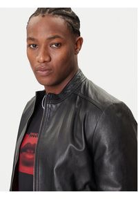 Hugo - HUGO Kurtka skórzana Lokis-3 50540984 Czarny Slim Fit. Kolor: czarny. Materiał: skóra #4