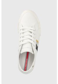 U.S. Polo Assn. tenisówki damskie kolor biały. Nosek buta: okrągły. Zapięcie: sznurówki. Kolor: biały. Materiał: guma