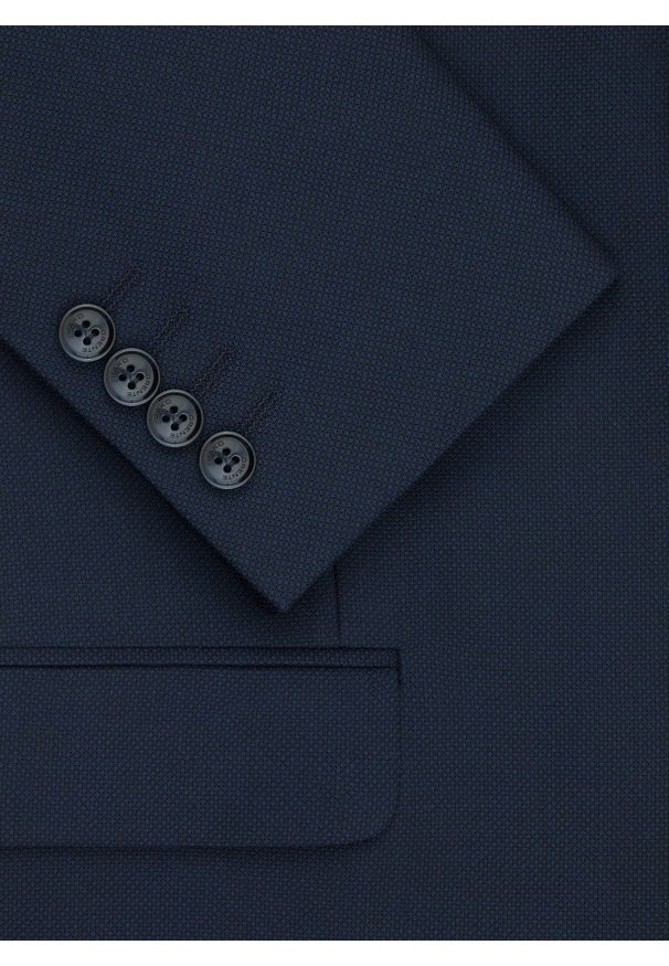 Pako Lorente - PAKO LORENTE – Granatowa wełniana marynarka garniturowa. Kolor: niebieski. Materiał: wełna