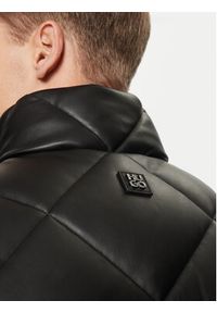 Hugo - HUGO Bezrękawnik Borintino2441 50527323 Czarny Slim Fit. Kolor: czarny. Materiał: skóra. Długość rękawa: bez rękawów #5