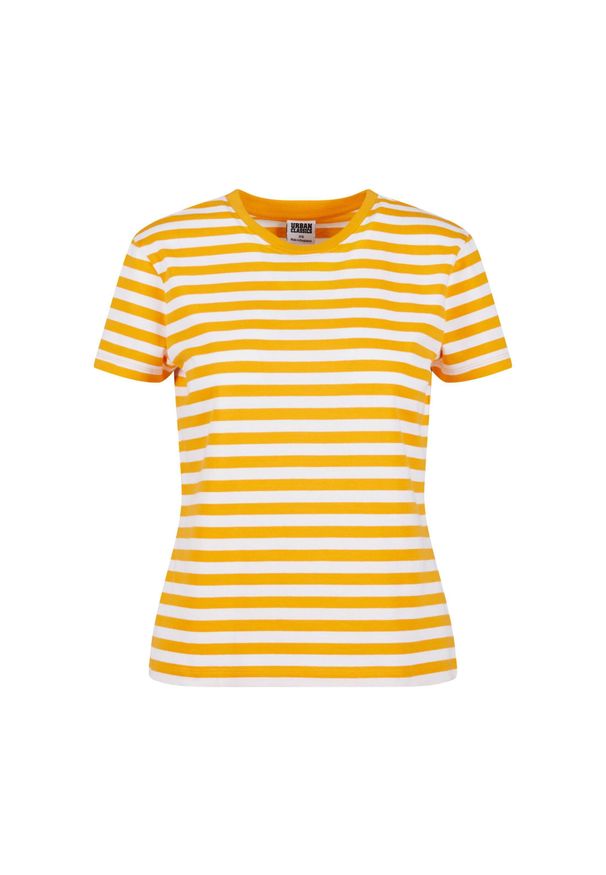 Damska koszulka w regularne paski Urban Classics. Kolor: biały. Materiał: bawełna. Wzór: paski