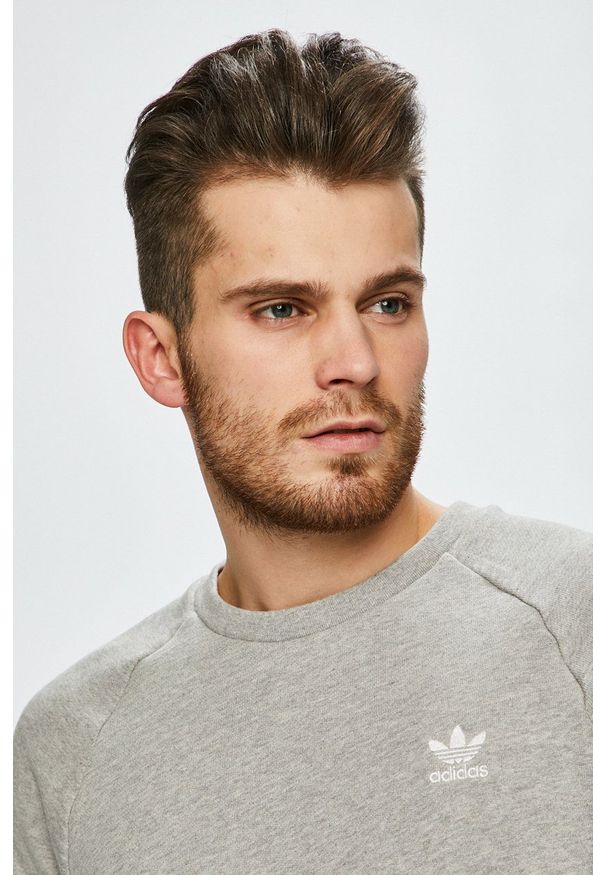 adidas Originals - Bluza. Okazja: na co dzień. Kolor: szary. Długość rękawa: raglanowy rękaw. Styl: casual