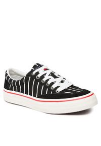 Tommy Jeans Tenisówki Skate Canvas Stripes EM0EM01153 Czarny. Kolor: czarny. Materiał: materiał #2