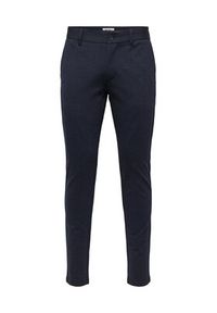 Only & Sons Chinosy 22026326 Granatowy Slim Tapered Fit. Kolor: niebieski. Materiał: syntetyk #4