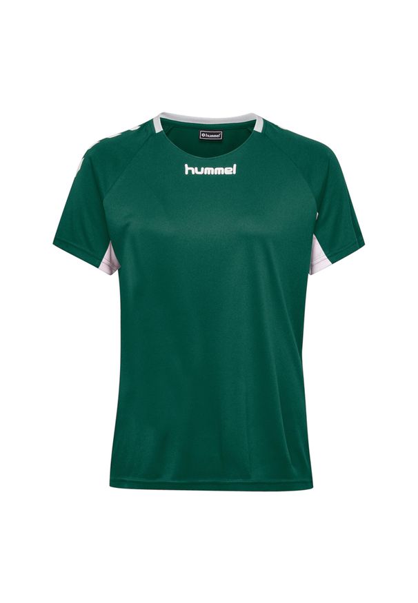 Koszulka sportowa z krótkim rękawem damska Hummel Core Team Jersey Woman S/S. Kolor: zielony, biały, wielokolorowy. Materiał: jersey. Długość rękawa: krótki rękaw. Długość: krótkie