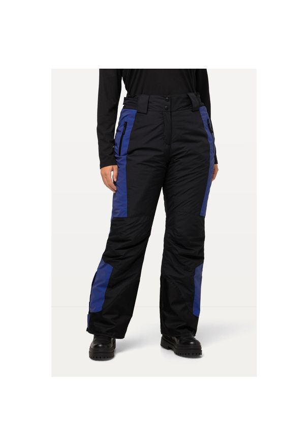ULLA POPKEN - Damskie Spodnie narciarskie element odblaskowy wodoodporne rzep. Kolekcja: plus size. Kolor: czarny. Materiał: poliester, materiał. Sezon: zima. Sport: narciarstwo