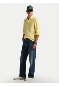 Polo Ralph Lauren Koszula 710795462004 Żółty Custom Fit. Typ kołnierza: polo. Kolor: żółty. Materiał: bawełna