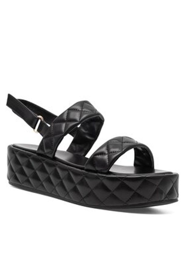 DeeZee Sandały KL-E8175-20 Czarny. Kolor: czarny. Materiał: skóra