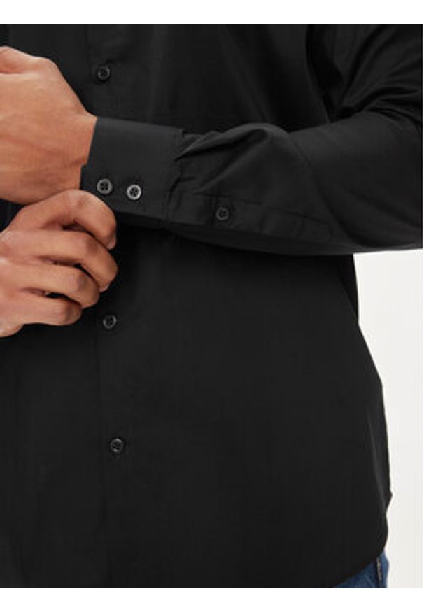 Guess Koszula Sunset M1YH20 W7ZK1 Czarny Slim Fit. Kolor: czarny. Materiał: bawełna