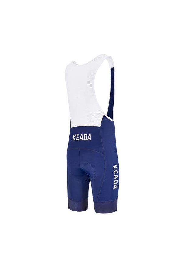 KEADA SPORTS - Męskie spodnie kolarskie z szelkami Essential – Granatowe. Kolor: niebieski. Długość: długie. Sport: kolarstwo