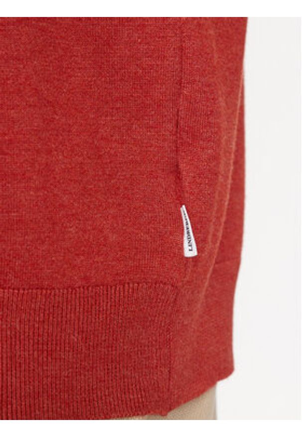 Lindbergh Sweter 30-80043 Pomarańczowy Slim Fit. Kolor: pomarańczowy. Materiał: wiskoza