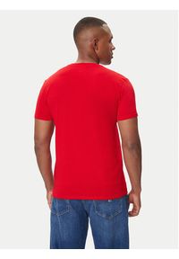 Lacoste T-Shirt TH6710 Czerwony Regular Fit. Kolor: czerwony. Materiał: bawełna