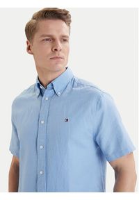 TOMMY HILFIGER - Tommy Hilfiger Koszula MW0MW42450 Niebieski Regular Fit. Kolor: niebieski. Materiał: bawełna #5