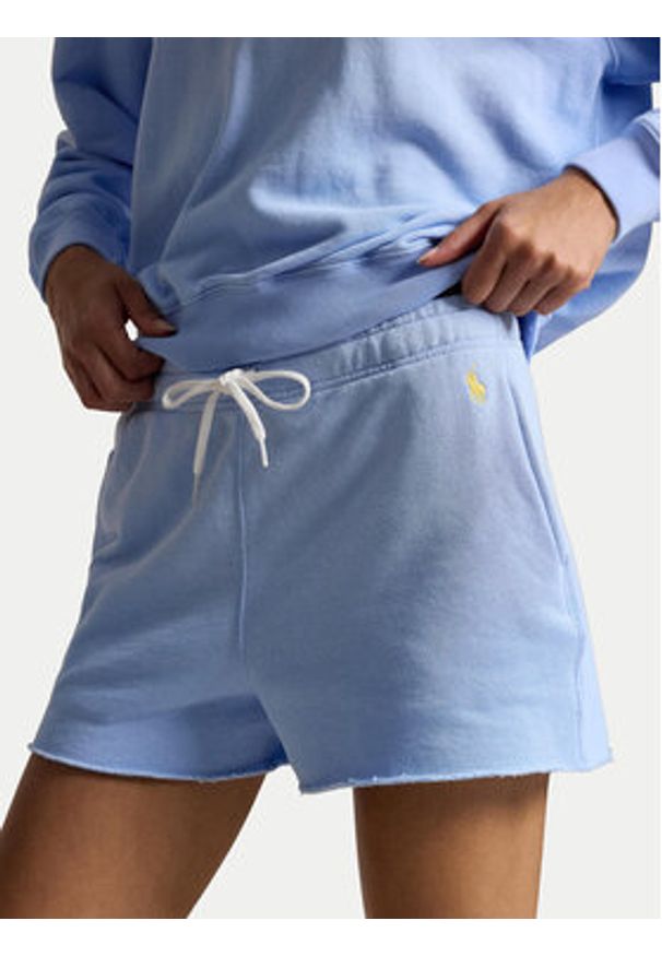 Polo Ralph Lauren Szorty sportowe 211965103502 Niebieski jasny Straight Fit. Kolor: niebieski. Materiał: bawełna