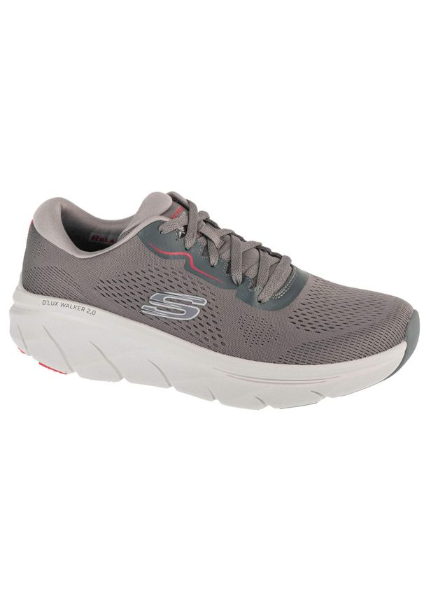 skechers - Buty sportowe Sneakersy męskie, D'Lux Walker 2.0 - Swave. Kolor: szary. Sport: turystyka piesza