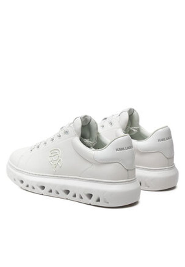 Karl Lagerfeld - KARL LAGERFELD Sneakersy KL54530 Biały. Kolor: biały. Materiał: skóra