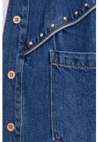 Answear Lab Koszula jeansowa damska relaxed. Kolor: niebieski. Materiał: jeans. Długość rękawa: długi rękaw. Długość: długie. Styl: wakacyjny #4