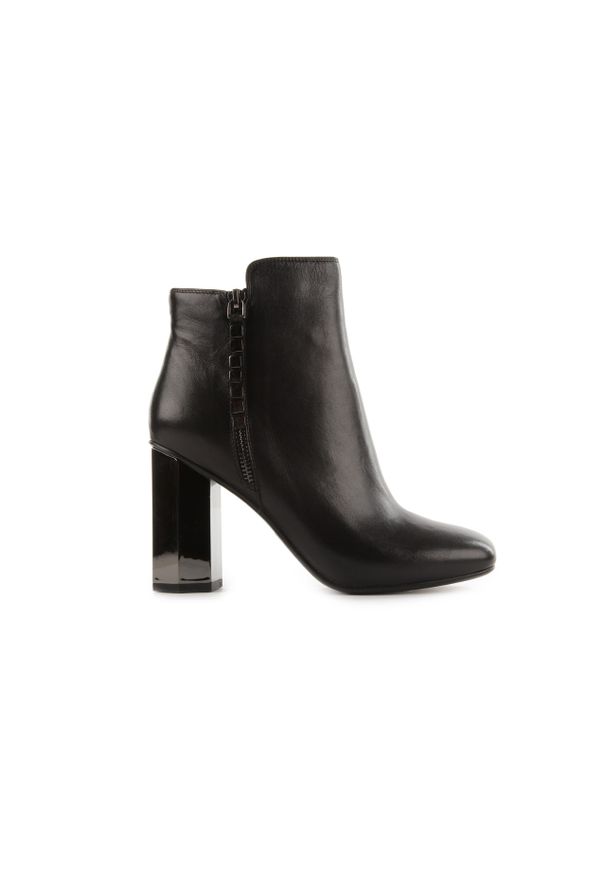 Botki Sca'viola SV3504-212A Black, Czarny, Skóra naturalna. Zapięcie: zamek. Kolor: czarny. Materiał: skóra. Obcas: na obcasie. Wysokość obcasa: średni