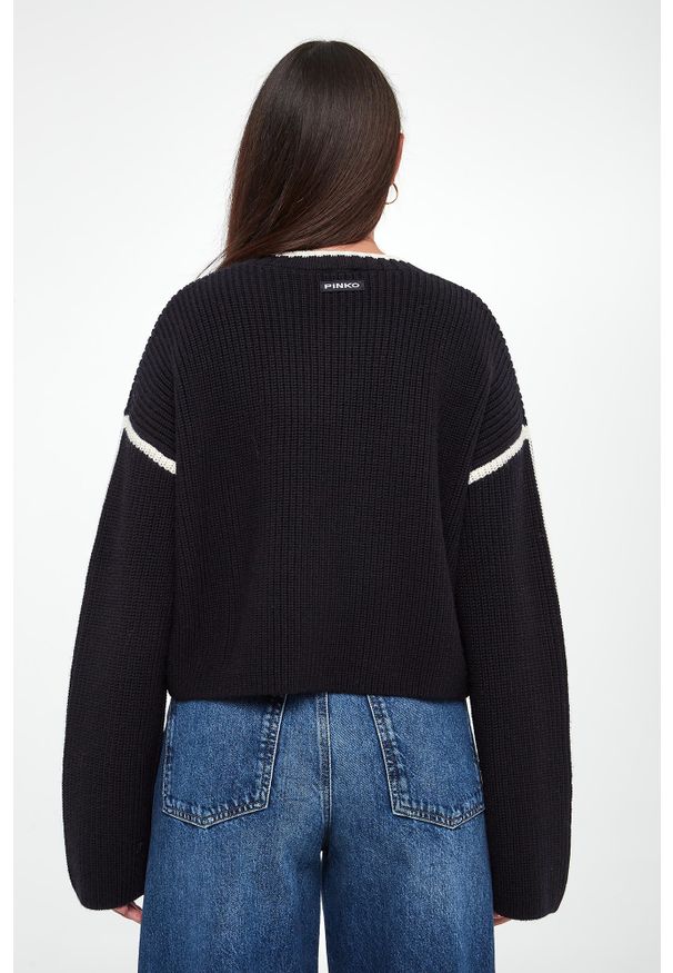 Pinko - Sweter damski wełniany Alicudi PINKO. Materiał: wełna