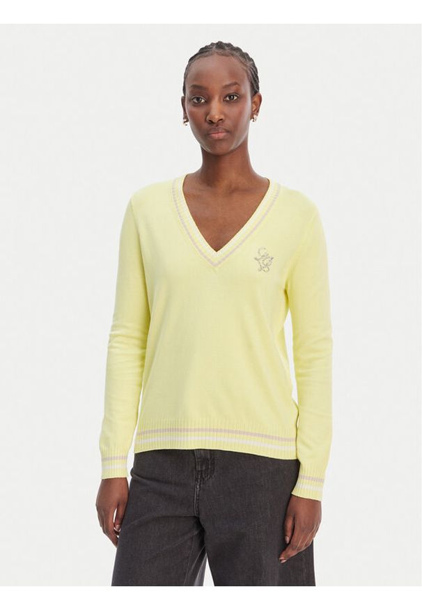 Liu Jo Sport Sweter TA6068 MS49I Żółty Regular Fit. Kolor: żółty. Materiał: wiskoza. Styl: sportowy