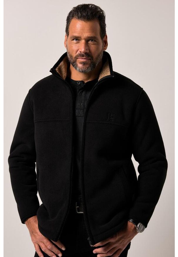 JAY-PI - Męska Kurtka polarowa outdoor polar Level 4 stójka do rozm. 7XL. Typ kołnierza: kołnierzyk stójkowy. Kolekcja: plus size. Kolor: czarny. Materiał: poliester, materiał. Sport: outdoor