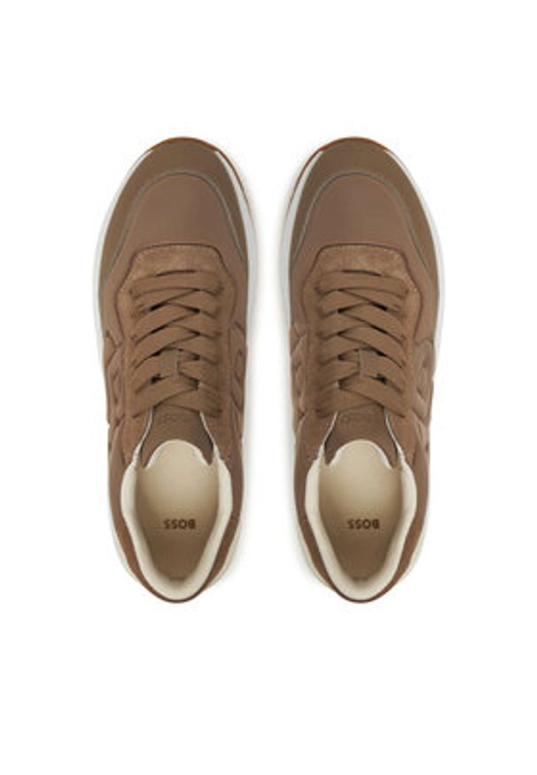 BOSS Sneakersy Skylar 50547983 Brązowy. Kolor: brązowy. Materiał: materiał