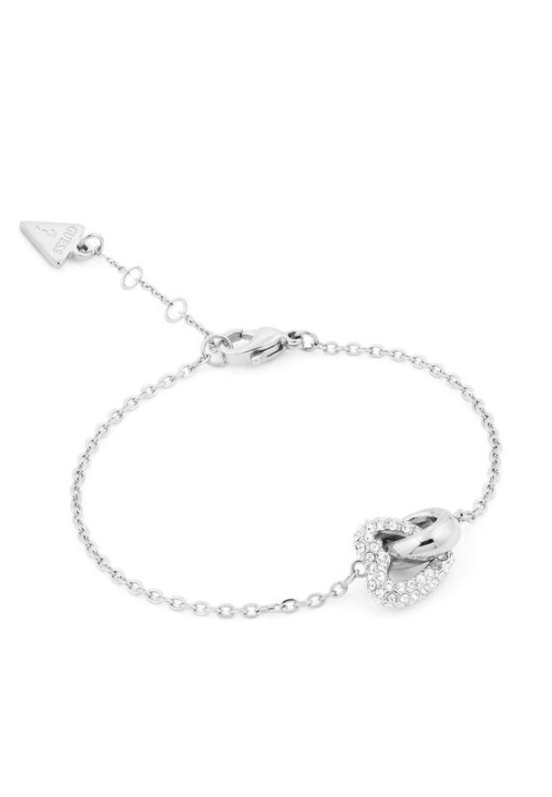 Guess Bransoletka JUBB06 014JW Srebrny. Materiał: metalowe. Kolor: srebrny