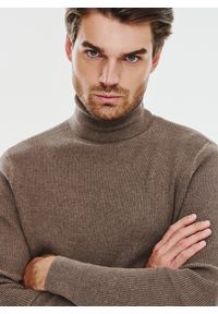 Pako Lorente - PAKO LORENTE – Męski golf w kolorze brązowym. Typ kołnierza: golf. Kolor: brązowy. Materiał: nylon, bawełna. Sezon: jesień #2