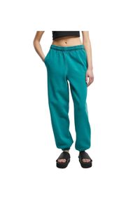 Damskie spodnie z wysoką talią Urban Classics Stone Washed. Stan: podwyższony. Kolor: zielony. Długość: długie #1