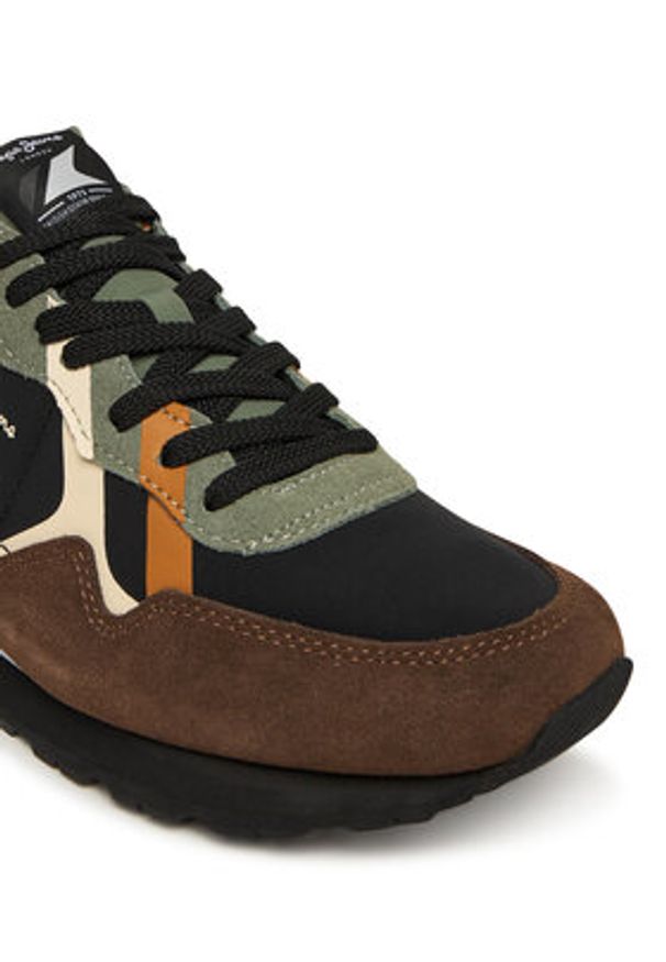 Pepe Jeans Sneakersy Brit Prints M PMS400002 Brązowy. Kolor: brązowy. Materiał: materiał