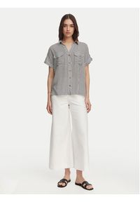 Vero Moda Koszula Bumpy 10310139 Granatowy Regular Fit. Kolor: niebieski. Materiał: wiskoza #5