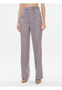 Calvin Klein Spodnie materiałowe K20K205687 Szary Regular Fit. Kolor: szary. Materiał: wiskoza