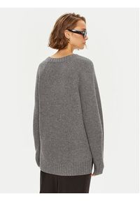 Weekend Max Mara Sweter Pania 2425366132 Szary Oversize. Kolor: szary. Materiał: wełna