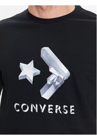 Converse T-Shirt Crystallized Star Chevron 10024596 Czarny Regular Fit. Kolor: czarny. Materiał: bawełna