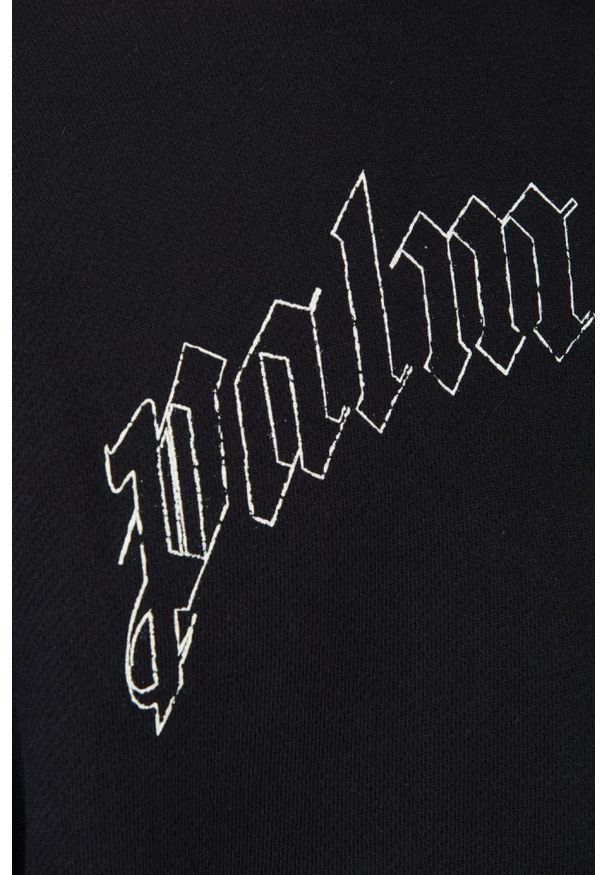PALM ANGELS Czarna męska bluza Split Shark Crew, Rozmiar L. Kolor: czarny
