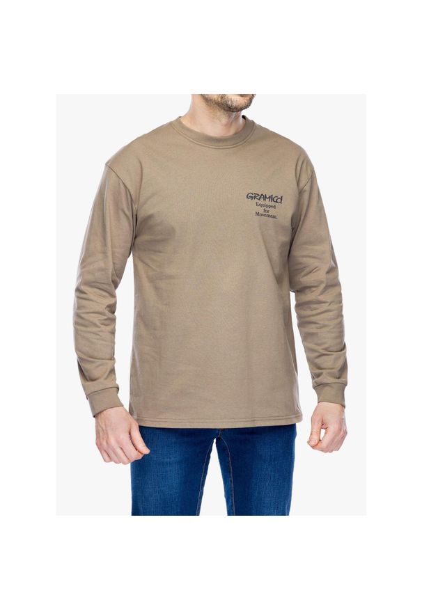 Longsleeve Gramicci Equipped L/S Tee. Kolor: brązowy. Długość rękawa: długi rękaw. Sport: turystyka piesza